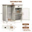 Mini-bar à café avec prise de courant et porte-gobelet 41,7 po