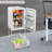 Acrylic Mini Fridge Stand With Storage Drawer