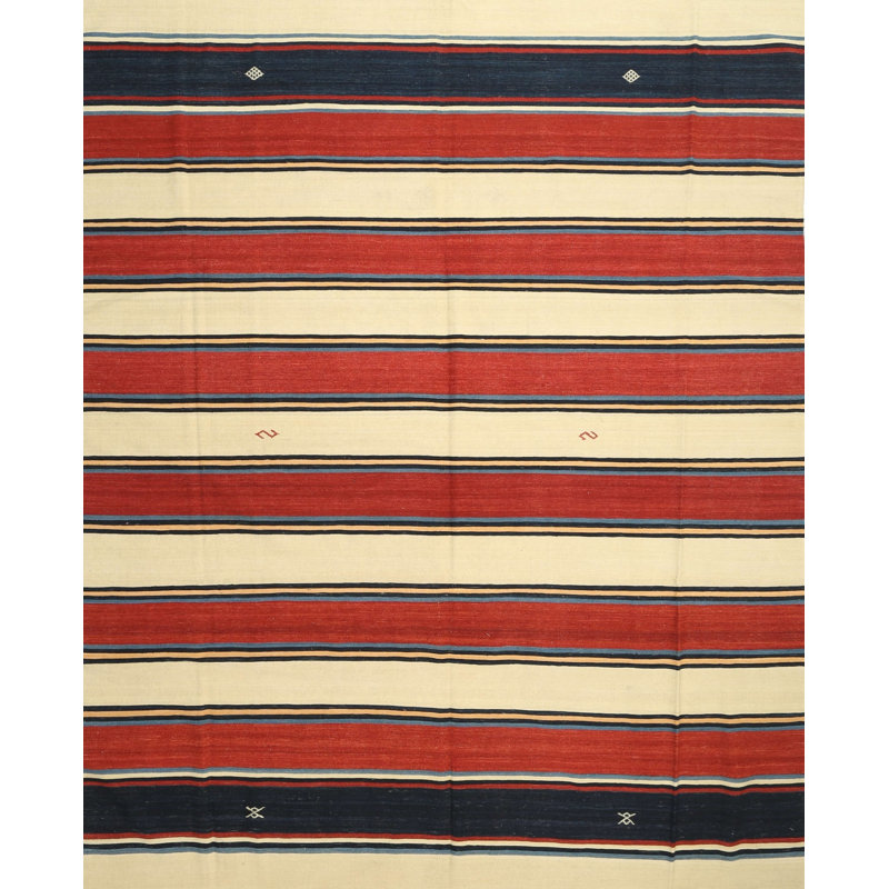 Tapis contemporain rouge / noir, Rectangle 2 pi x 4 pi