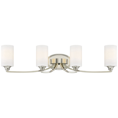 Latitude Run Edgebrooke Polished Nickel Vanity Light