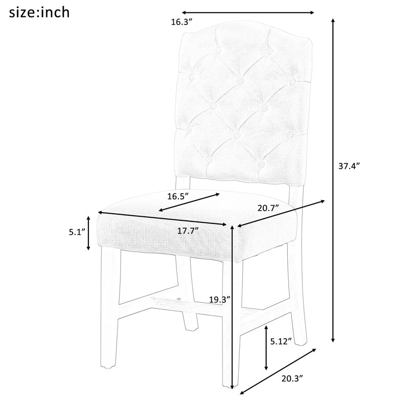 4 salles à manger - style élégant, rembourré, et bois de chêne naturel, pour la collection Home Chair (4), tissu, bois