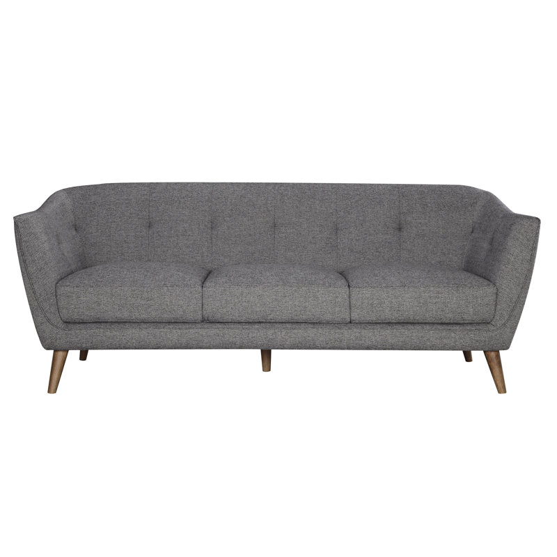 Canapé à accoudoirs évasés 76,4 po Boney, Gris, Brun pâle