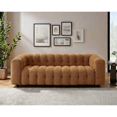 Lavance 89.4" W Tufted Bouclé Sofa 