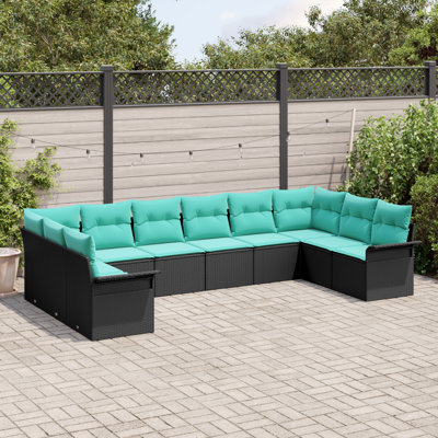 Ensemble de canapés de jardin avec coussins 10 pièces vidaXL