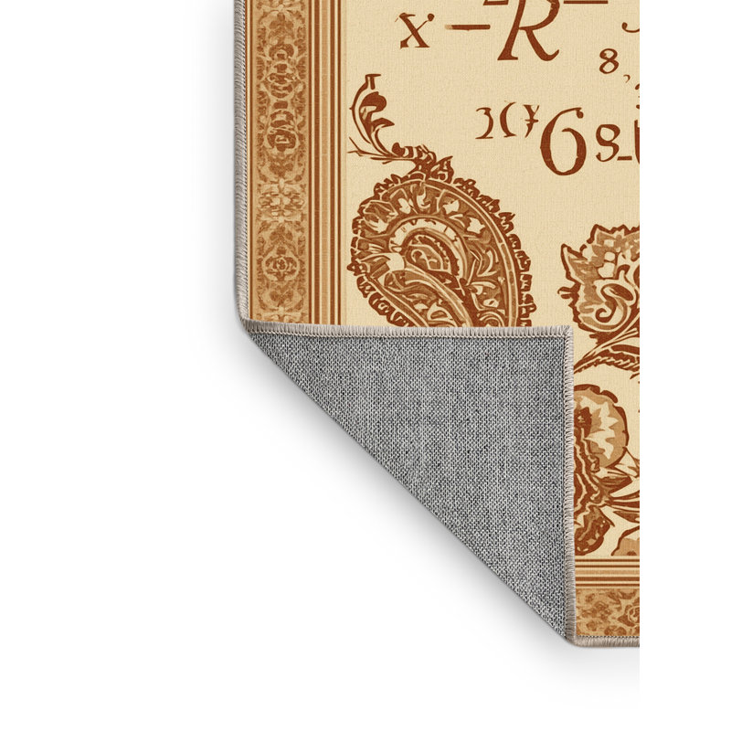 Tapis oriental classique lavable à la machine Pavni Algebra, 7 x 9