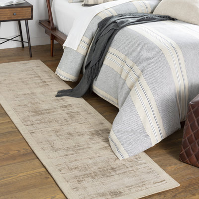 Mckinley Hand Loomed Viscose Taupe Rug