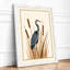 Heron Among Cattails Scandinavian - Framed Print-1678096701-1678096672