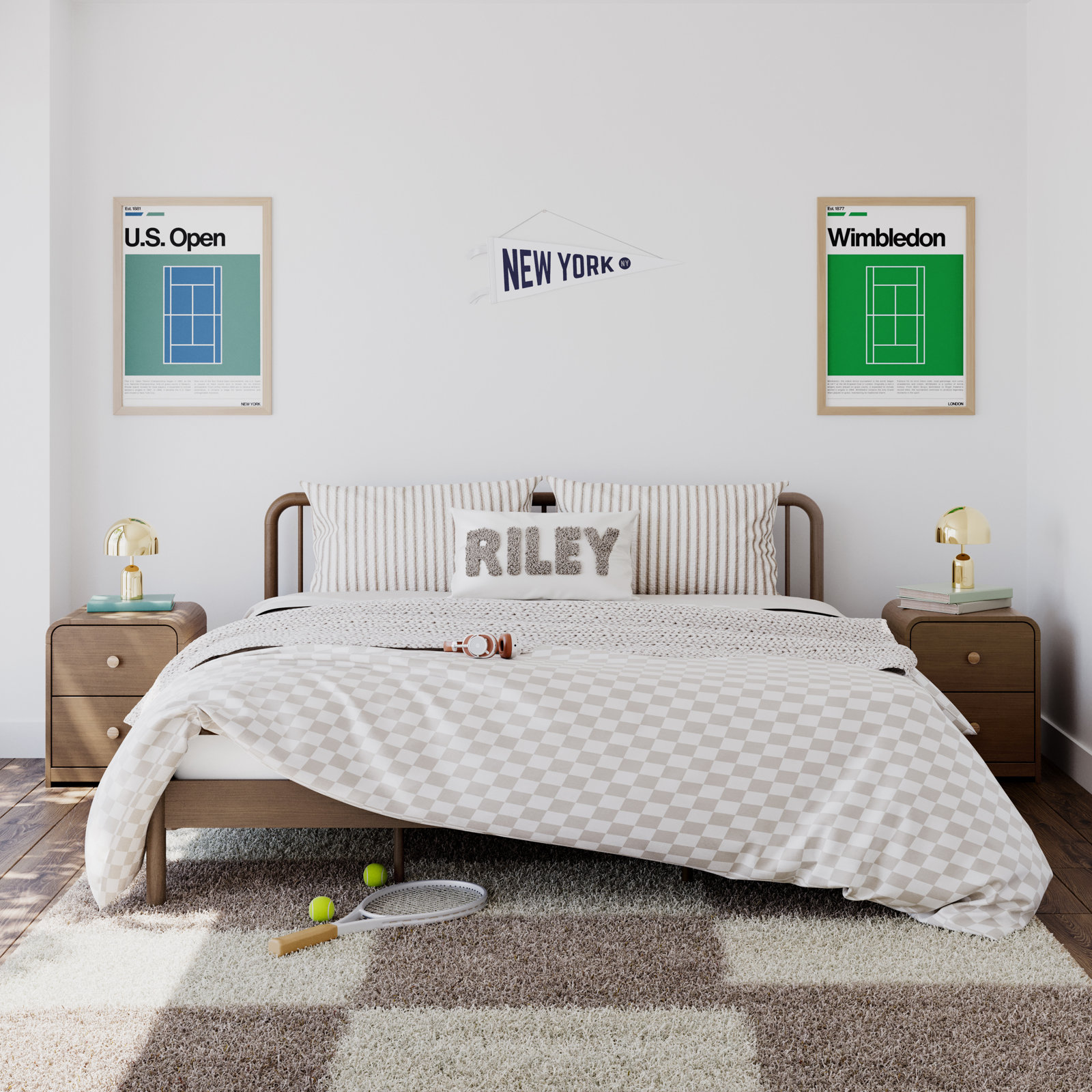 Porto Queen Bed, Hazelnut, Queen
