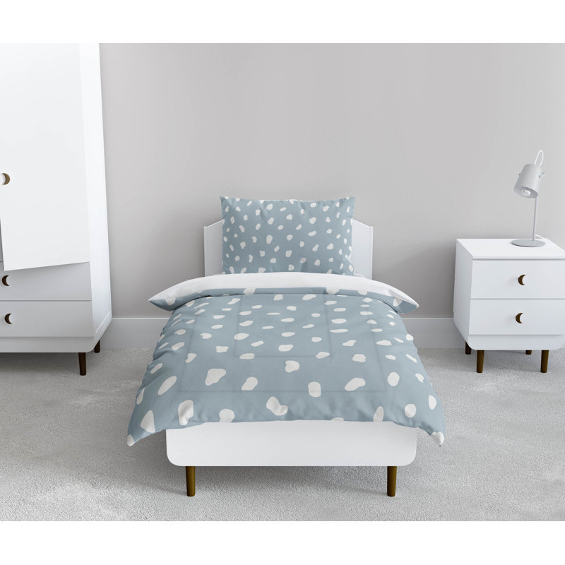 Paint Drop Decorative Lightweight Comforter Set, Slate Blue