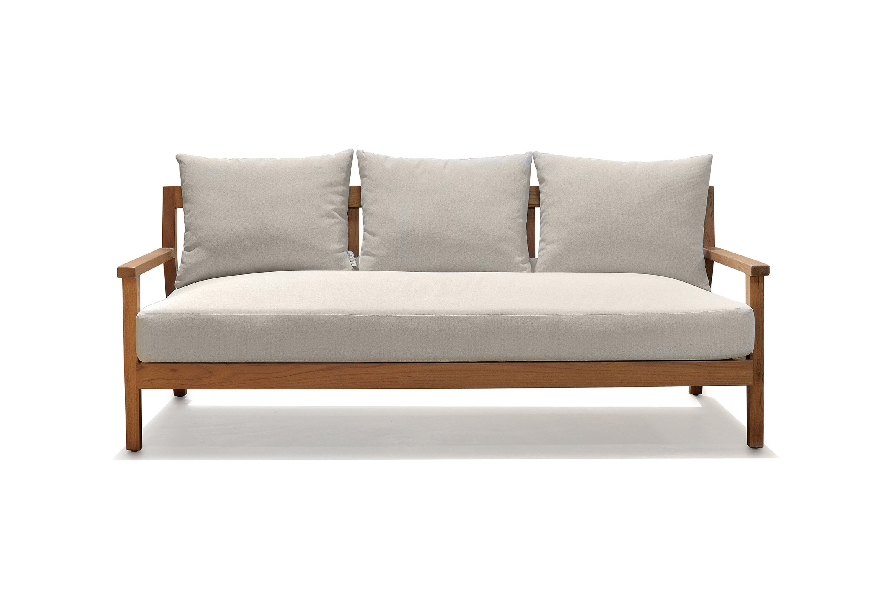 Latitude Run® Adhern 74.5'' Teak Outdoor Patio Sofa | Wayfair