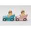 Teddy Bear Driving A Car Salt And Pepper Shaker Set