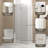35-34 "X 72" Bifold Shower Door, 1/4"(6Mm) Tempered Glass, Chrome Aluminum Frame, Explosion Proof Film