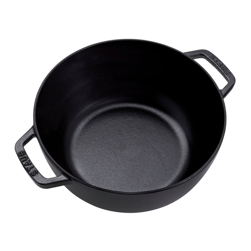 Staub Cast Iron 3.75-Qt Essential French Oven With Dragon Lid - Matte Black