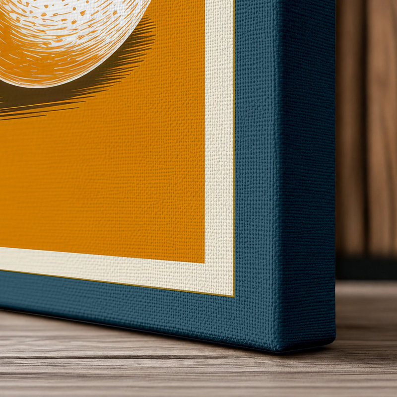 L'Orange Art Deco - Wrapped Canvas, 24x16 - 61.0 x 40.6 cm, Teal Border