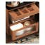 French Narrow Pantry Kitchen Wall-Mounted Solid Wood Storage Cabinet