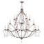 Lustre à 20 lumières de style bougie avec accents de cristal Abdel-Rahman-21530107