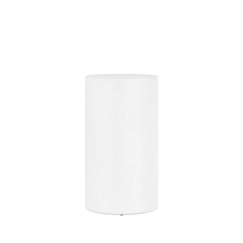 Emory White Round Stone Spot Table