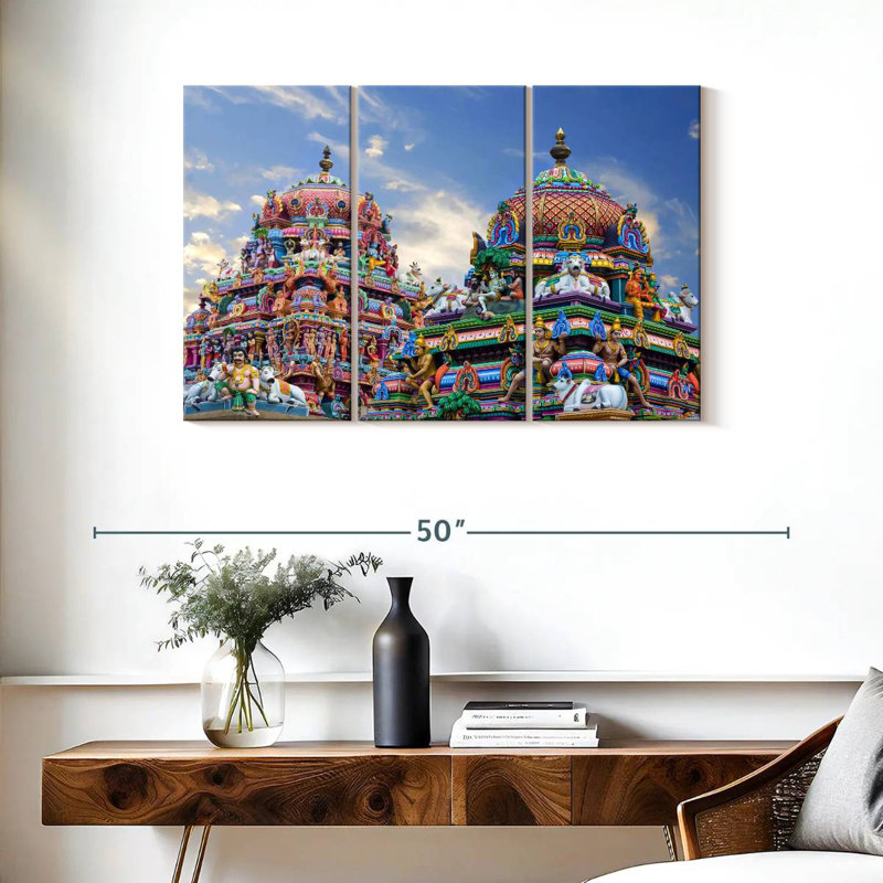 Temples indous Adella Gopuram, H 24 po x l 38 po
