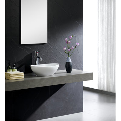 Lavabo pour salle de bain oval moderne