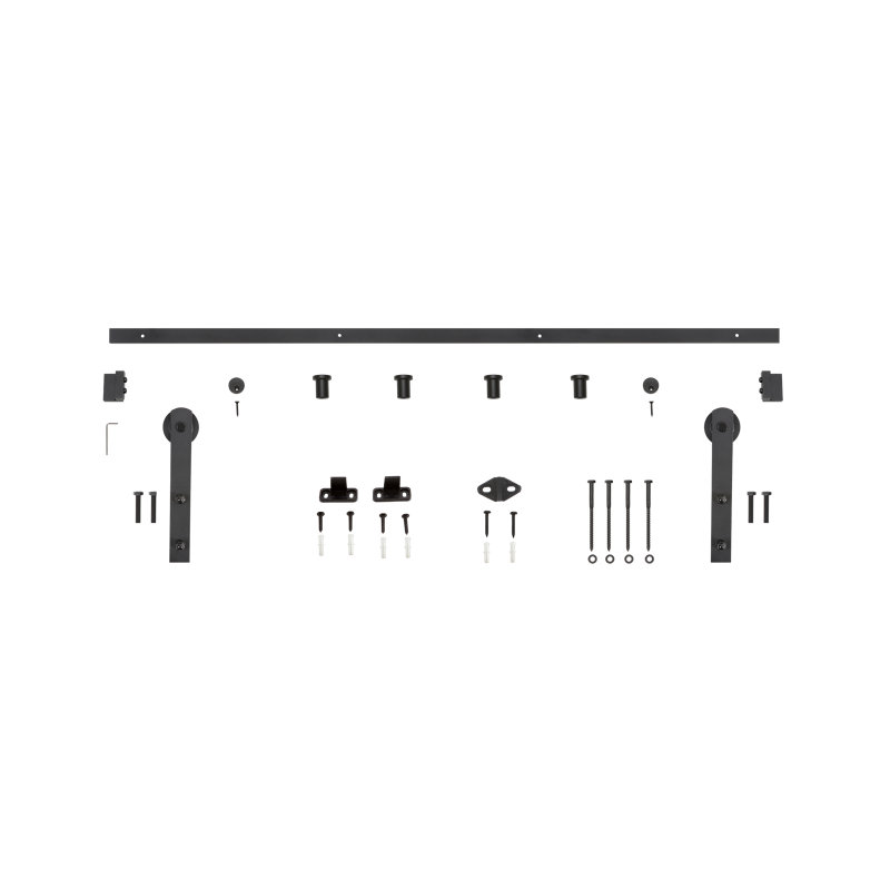 Black Metal 60" Barn Door Hardware Kit