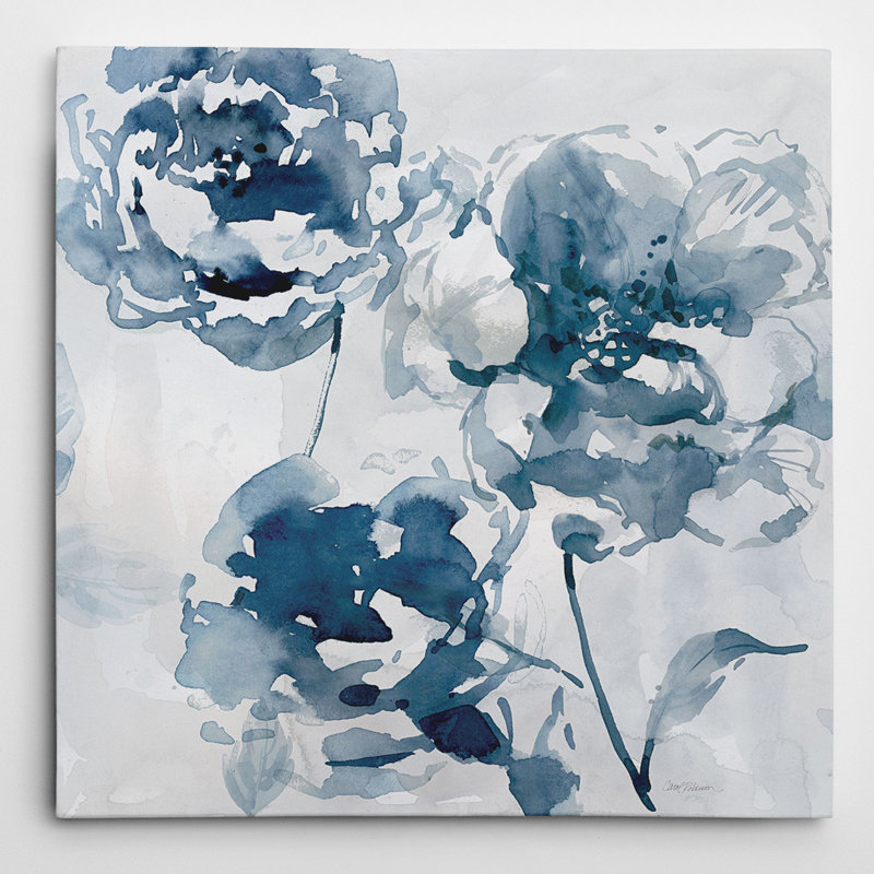 «Indigo Garden I», reproduction d'art sur toile tendue, H 32 po x l 32 po x P 1,5 po