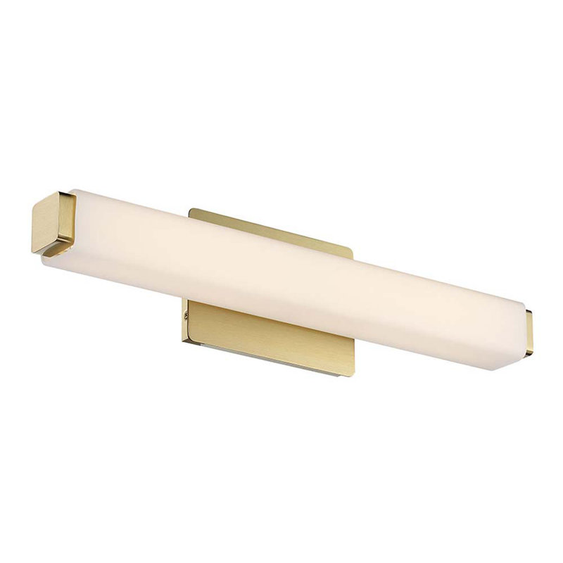 Vogue 1 - Light LED Flush Mounted Sconce, 2700K, Brushed Brass