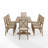 Heymann Trestle Dining Set with Upholstered and Wood Chairs-508910159-467429142