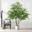 Banian artificiel 7 pi: feuilles de soie, en pot, décor intérieur / extérieur