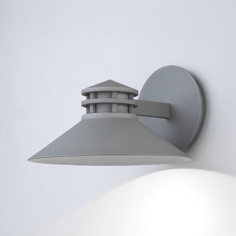 Sodor LED Outdoor Armed Sconce, 5" H x 8" W x 9" D, Black