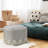 16" Gray Polyester Ottoman