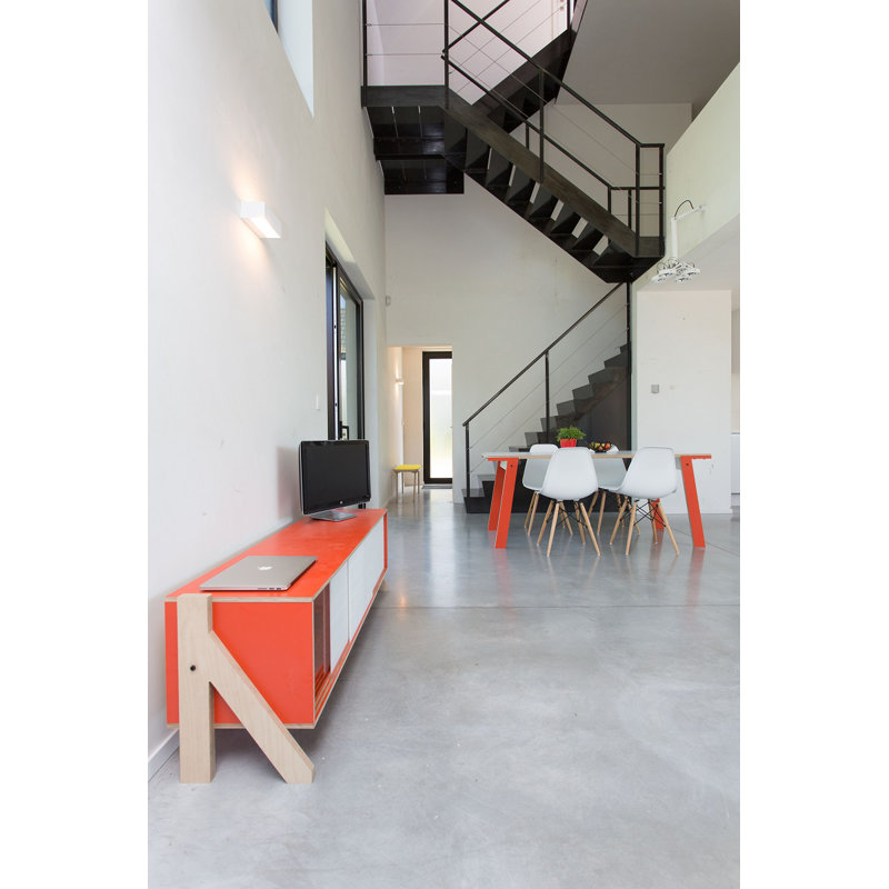 Mcwethy 165cm Sideboard, Foxy Orange/White