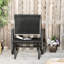 Chaise de patio coulissante. Structure en métal avec filet respirant. Courbé pour un confort accru. Pour le jardin, la piscine, la cour arrière, le balcon. Noir Supporte 264 lb. L 29,5 po x P 26 po x H 33,5 po Assemblage requis