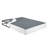 Queen Mattress Foundation 1Pc Black Metal Frame With Textured Fabric Cover