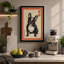 Bulldog Portrait Japandi - Wrapped Canvas-1757741343-1757741542