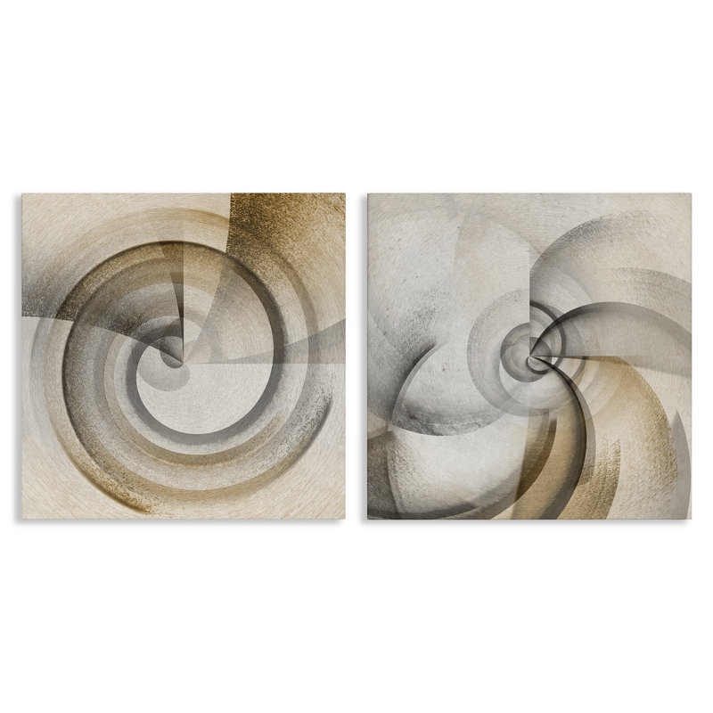 «Stupell Industries Spinning Vortex Abstractions», ensemble de 2 toiles murales par Noah Bay, H 24 po x l 24 po