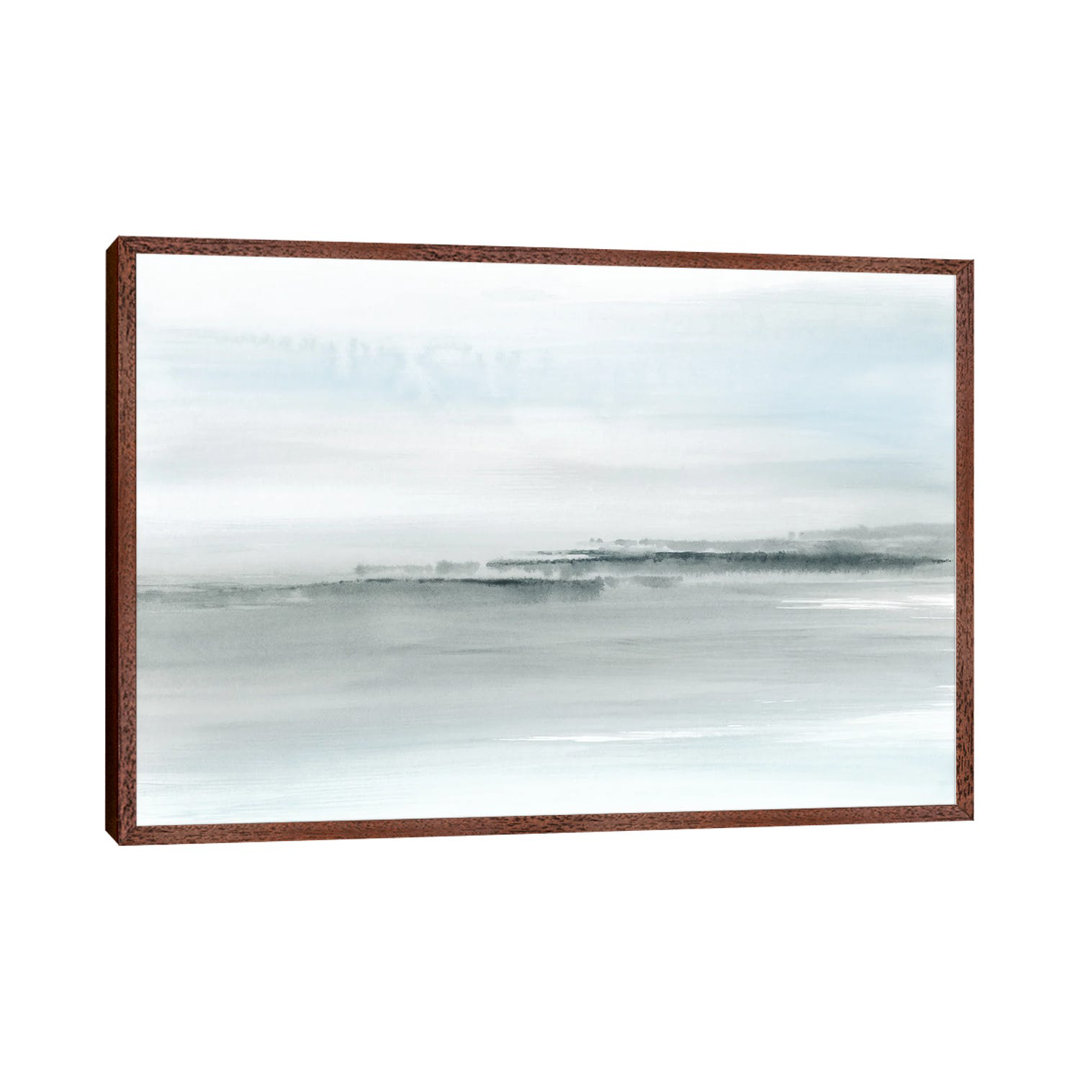 Abstract Coastal Watercolor In Soft Blue by Nouveau Prints - Gallery-Wrapped Canvas GiclÃ©e on Canvas