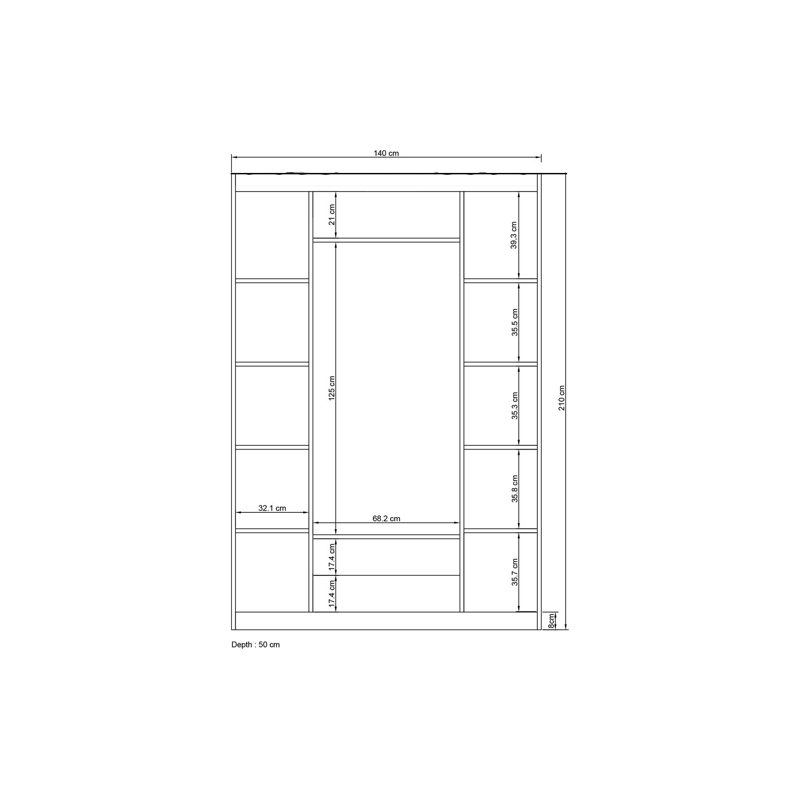Berend 4 Door Manufactured Wood Wardrobe