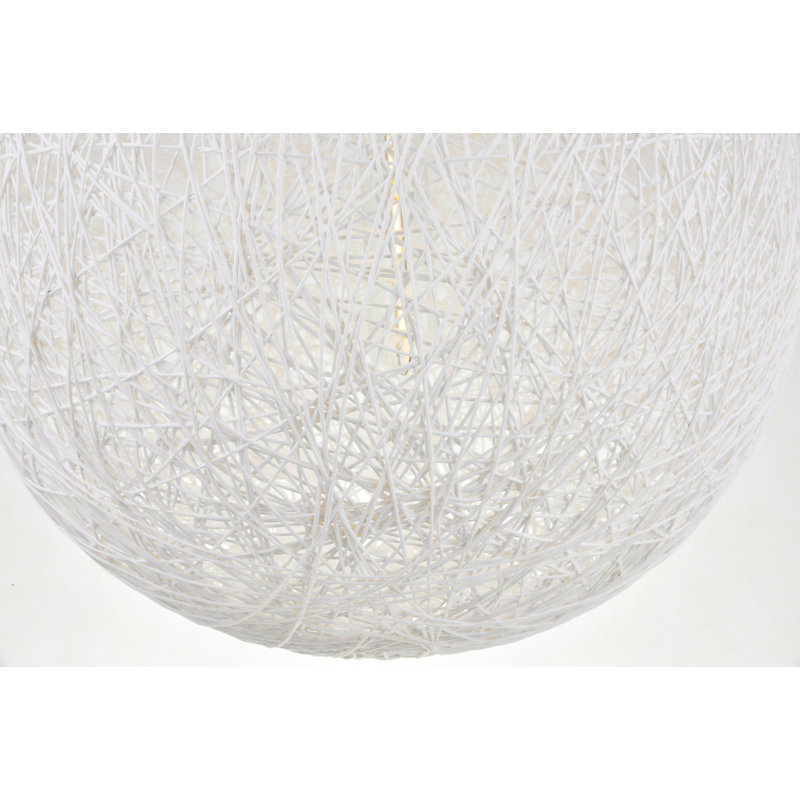 Daven 1 - Light Single Pendant, 8.9" H x 7.9" W x 7.9" D, Chrome