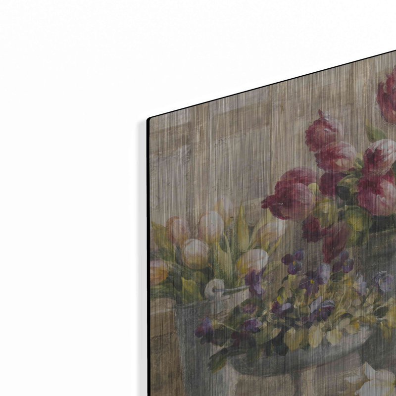 «Marche Des Fleurs Blue Gold» par Danhui Nai, H 12 po x l 16 po