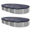 Couverture ovale pour piscine d'hiver