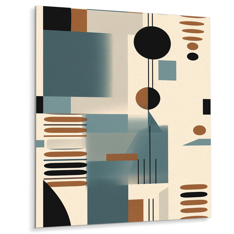 Modern Abstract Wall Decor on Metal, 20" H x 12" W x 1" D