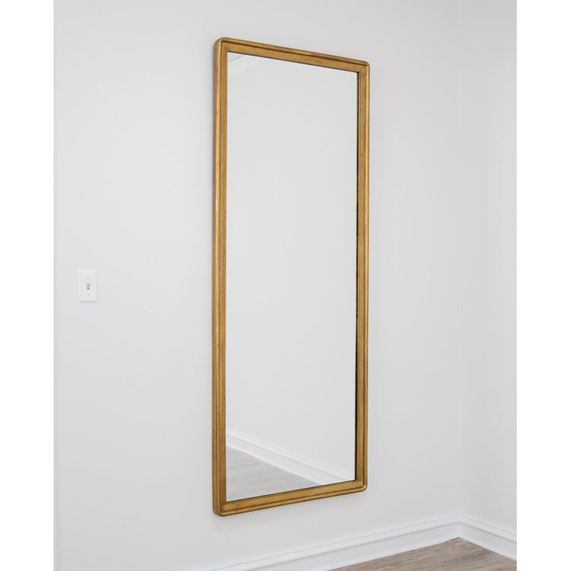 Sana Flat Wall Mirror, Gold Leaf