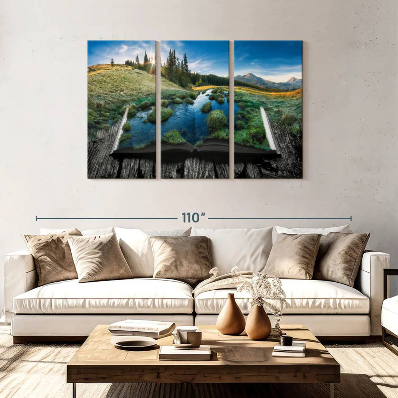Kerner Book Of Nature, 48" H x 74" W