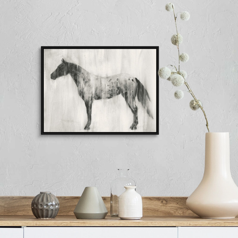 Art mural Appaloosa Study II, H 14 po x l 18 po x P 2 po, Toile avec cadre noir