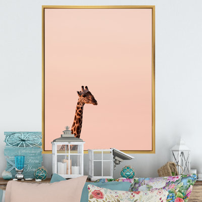 Portrait d'une girafe sauvage d'Afrique - peinture sur toile
