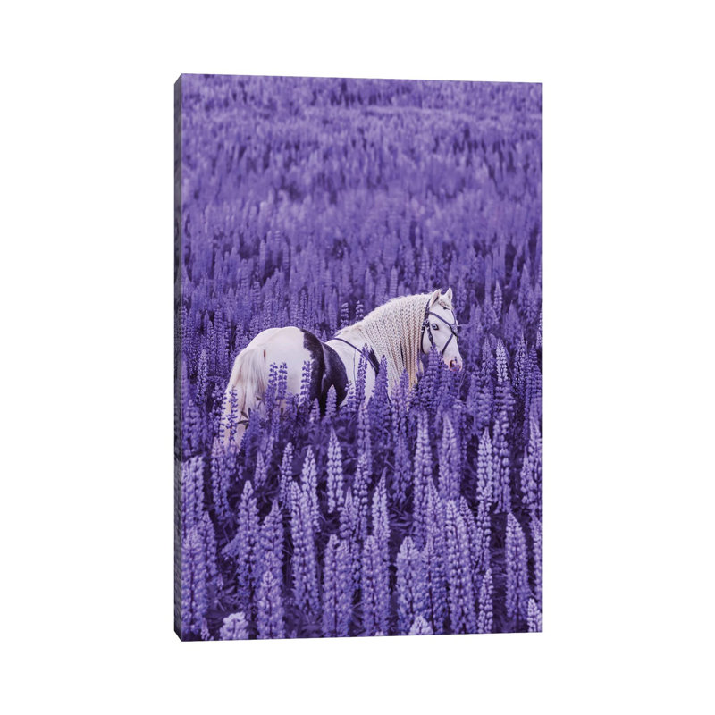 «Unicorn Meeting» par Hobopeeba - reproduction de photo, Toile tendue, Pas de tapis, H 48 po x l 32 po x P 1,5 po