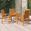 Garden Dining Chairs Solid Wood Acacia