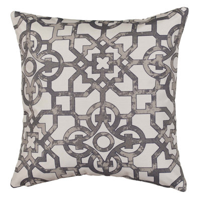 Geometric Cotton Blend Throw Pillow