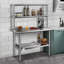 Double tablette en acier inoxydable H 32 po x l 36 po x P 14 po Express KitchQuip-88763352