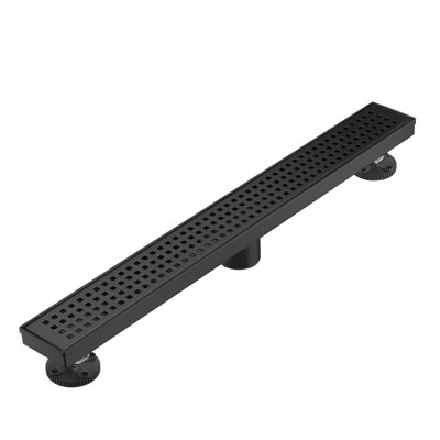 FirmBase 24" Matte Black linear grid drain